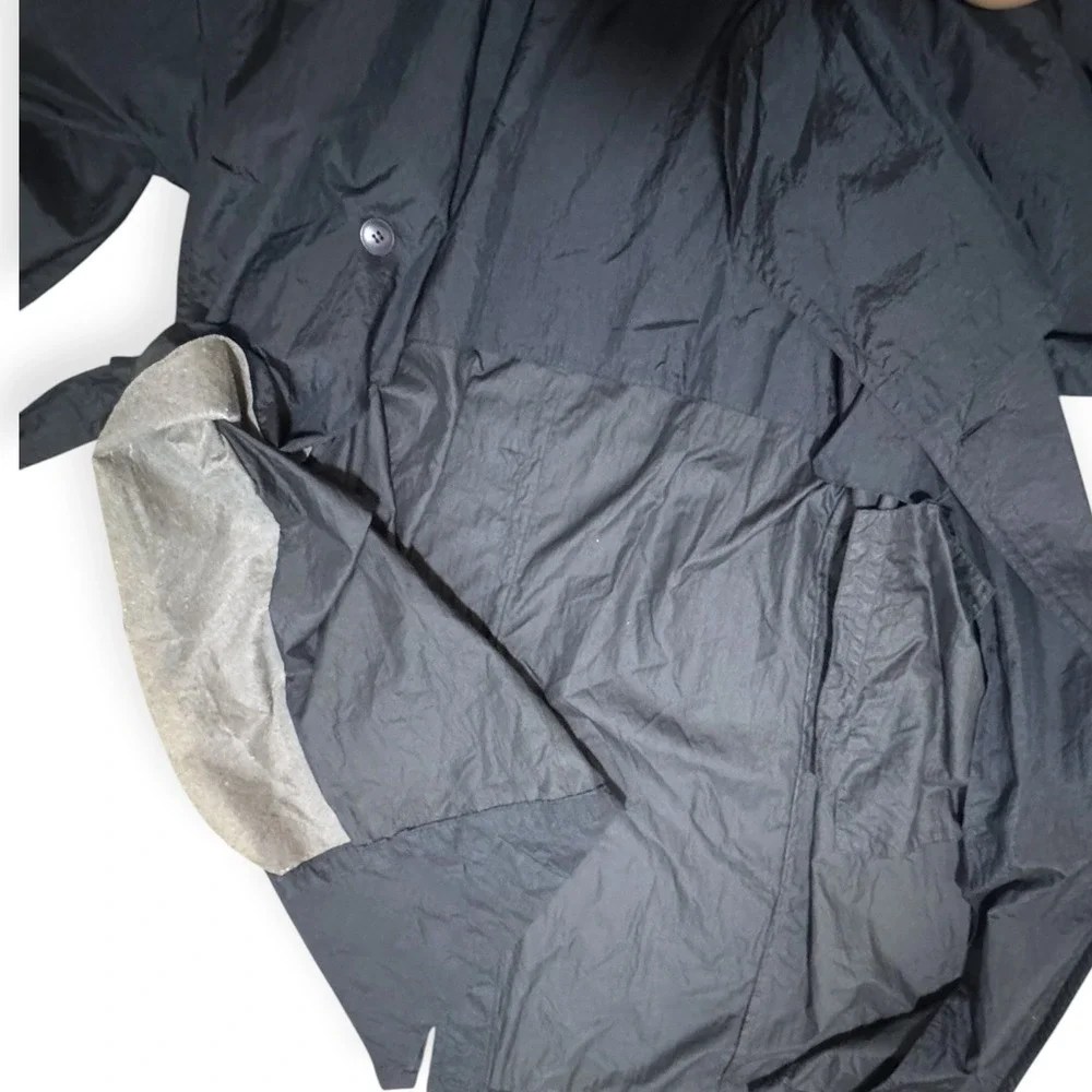 Carol Cohen Drizzle VTG Nylon Trench Coat oversized Rain Jacket Sz L belted
